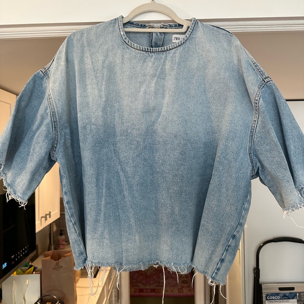Zara denim top
